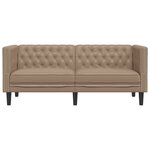 vidaXL Canapé à 2 places Chesterfield cappuccino similicuir