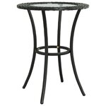 vidaXL Ensemble de canapés en L 2Pièces avec coussins Noir Résine tressée