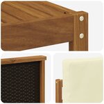 vidaXL Ensemble de canapés d'extérieur 7 pc Naturel et Crème Polyester