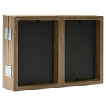 vidaXL Cadre photo dépliable Marron clair 28x18 cm+2x(13x18 cm)
