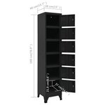 vidaXL Armoire à casiers Noir 38x40x180 cm Acier