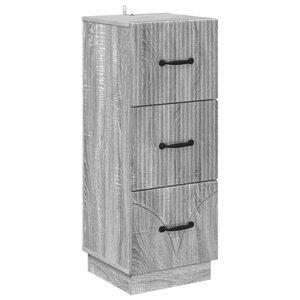 vidaXL Armoire à tiroirs Sonoma gris 33 x 34 5 x 87 cm