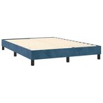 vidaXL Sommier à lattes de lit avec matelas LED Bleu foncé 140x190 cm