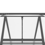 vidaXL Serre avec cadre de base anthracite 334x169x202 cm aluminium