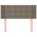 vidaXL Tête de lit avec oreilles Taupe 83x16x78/88 cm Tissu