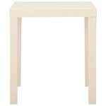 vidaXL Table de jardin Blanc 79x65x72 cm Plastique