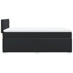 vidaXL Sommier à lattes de lit avec matelas Noir 100x200 cm Similicuir