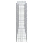 vidaXL Paniers à gabions arqués 2 Pièces 400x50x180/200 cm Fer galvanisé