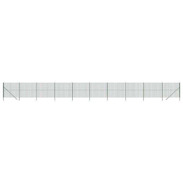 vidaXL Clôture en treillis métallique vert 2x25 m acier galvanisé