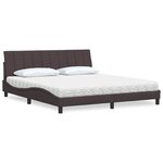 vidaXL Lit avec matelas marron foncé 180x200 cm tissu