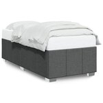 vidaXL Cadre de lit sans matelas gris foncé 80x200 cm tissu