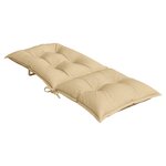 vidaXL Coussins de chaise à dossier haut lot de 6 beige mélangé tissu
