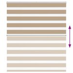 vidaXL Store zèbre marron sable largeur du tissu 115 9 cm polyester