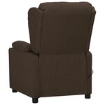 vidaXL Fauteuil de massage Marron foncé Tissu