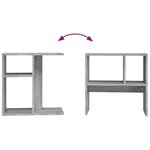 vidaXL Table d'appoint Sonoma gris 50x30x50 cm Bois d'ingénierie