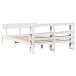 vidaXL Cadre de lit sans matelas blanc 140x200 cm bois de pin massif