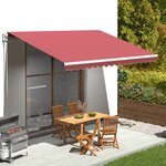 vidaXL Tissu de remplacement pour auvent Bordeaux rouge 4 5x3 5 m