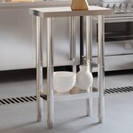 vidaXL Table de travail de cuisine 55x55x85 cm acier inoxydable
