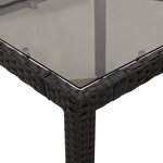 vidaXL Ensemble de bistro de jardin 7 Pièces coussins noir poly rotin