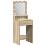 vidaXL Table de Toilette avec étagère Chêne Sonoma 50 x 41 x 135 cm