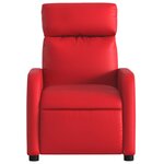 vidaXL Fauteuil inclinable Rouge Similicuir