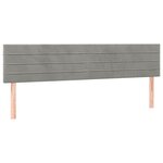 vidaXL Tête de lit à LED Gris clair 200x5x78/88 cm Velours