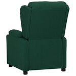 vidaXL Fauteuil inclinable Vert foncé Tissu
