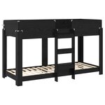 vidaXL Lit Superposé pour Enfants Chêne noir 75 x 190 cm