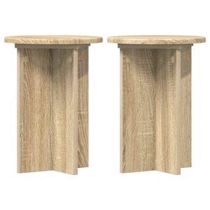 vidaXL Support de Plante 2 pièces Chêne Sonoma Ø29 5 x 40 cm