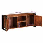 vidaXL Meuble TV Multicolore bois de récupération massif
