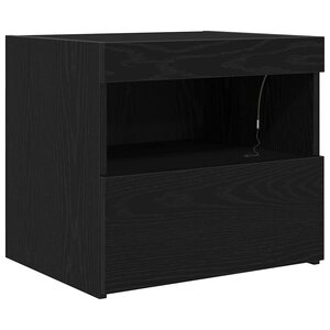 vidaXL Cabinet de chevet Chêne noir 50 x 40 x 45 cm Bois d'ingénierie