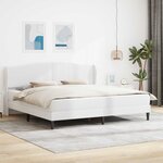 vidaXL Cadre de lit avec tête de lit Blanc 180 x 200 cm Simili cuir