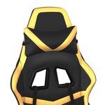 vidaXL Chaise de jeu Noir et doré Similicuir