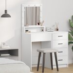 Table de maquillage vidaXL avec lumières LED blanches 50x41x135 cm
