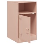 vidaXL Table de chevet rose 34 5x39x62 cm acier