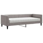 vidaXL Lit de jour avec matelas taupe 80x200 cm tissu