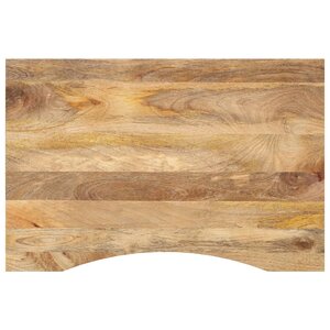 vidaXL Dessus de bureau avec courbe 90x50x2 5 cm manguier massif brut
