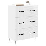 vidaXL Armoire à tiroirs Blanc brillant 66 x 34 5 x 89 5 cm