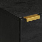 vidaXL Table de chevet noir 40x33x46 cm bois de manguier solide