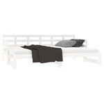 vidaXL Lit coulissant Blanc Bois de pin solide 2x(90x190) cm