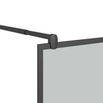 vidaXL Paroi de douche avec étagère Noir 90x195 cm Verre ESG&Aluminium