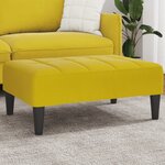 vidaXL Repose-pied jaune 77x55x31 cm velours