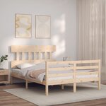 vidaXL Cadre de lit sans matelas 140x190 cm bois massif