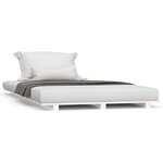 vidaXL Cadre de lit blanc 100x200 cm bois de pin massif