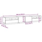 vidaXL Meuble TV avec lumières LED chêne artisanal bois d'ingénierie