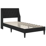 vidaXL Cadre de lit avec matelas avec matelas Noir 90 x 200 cm Velours