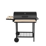 Barbecue fumoir au charbon de bois kentucky noir acier inoxydable