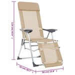 vidaXL Chaises de camping pliantes et repose-pied lot de 2 textilène