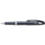 Stylo plume tradio corps vernis noir encre bleue pentel