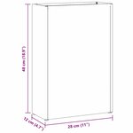vidaXL Porte-parapluie avec stockage Blanc 28 x 12 x 41 cm Métal